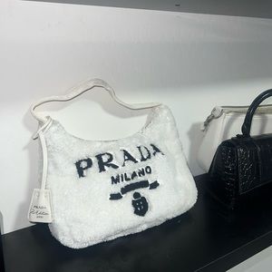 Prada Re Edition 2000 Terry Mini Bag White